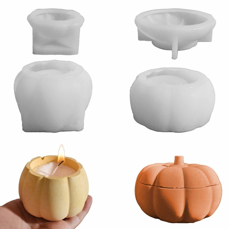 ハロウィンカボチャ収納ボックス樹脂シリコーン型クロスボーダー diy カボチャキャンドルカップ石膏装飾品卸売|undefined