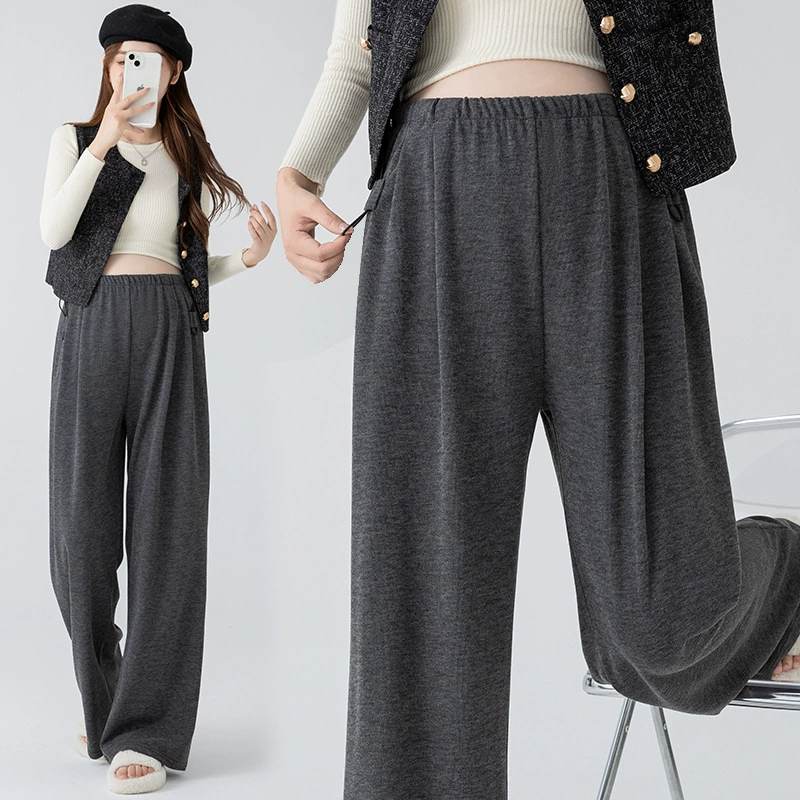 Настоящие штаны для беременных носят кашемировые широкие брюки весной и осенью