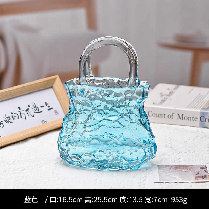 페블 핸드백 블루