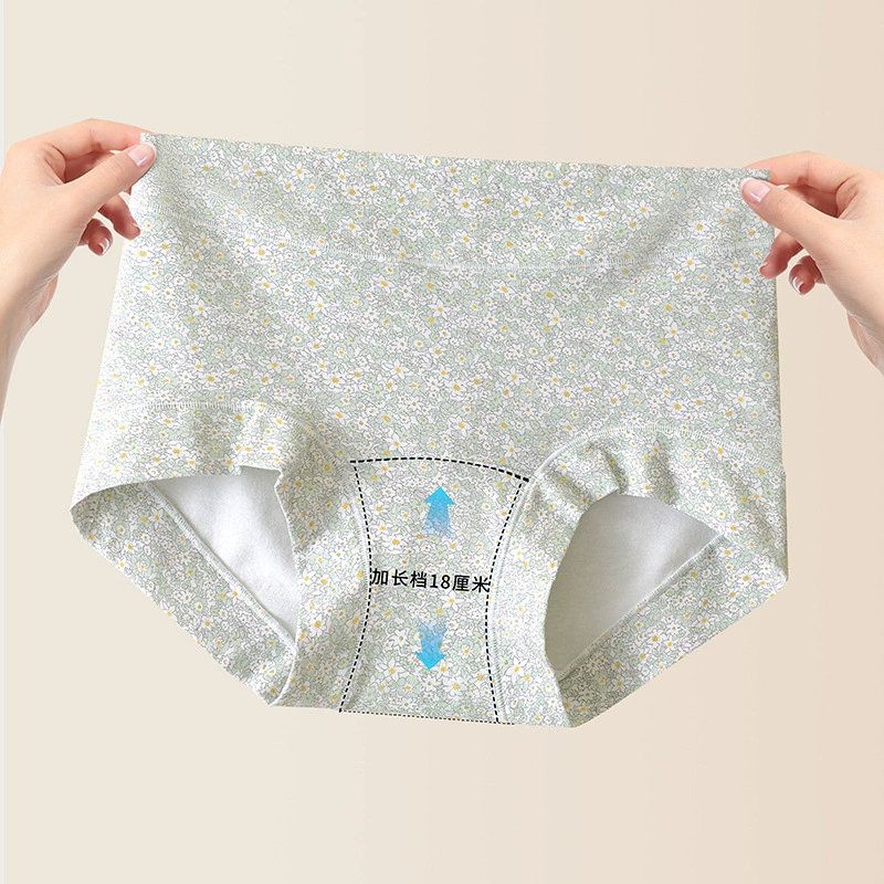 Женские хлопчатобумажные трусики летом цветочный большой размер