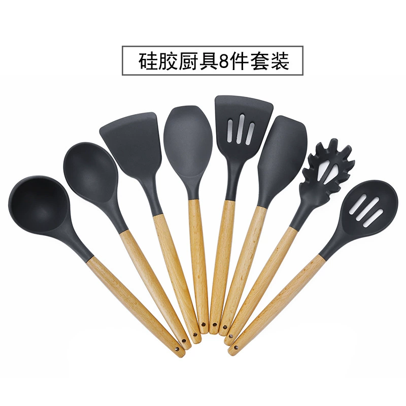 Silicone kitchenware, tools set, wholesale, Amazon, 9 pieces, anti-scald