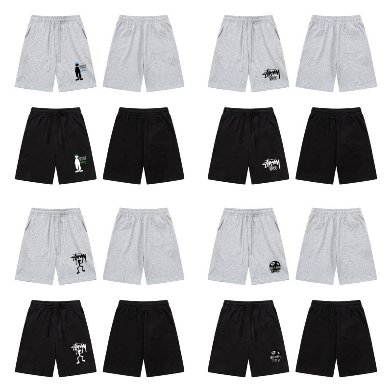 Cross-Border Trendy Brand Stu Stussy Letter Print High-Quality Pure Cotton Casual Versatile Shorts for Summer