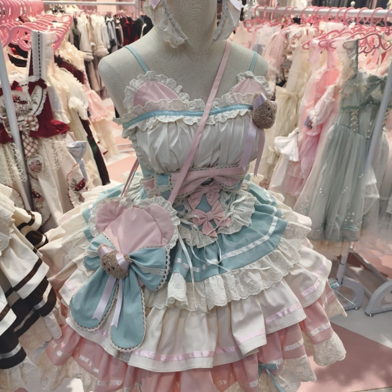 フランスの初恋ミルクスイートドレス雰囲気ロリータプリンセスパフケーキロリータドレス|undefined