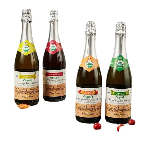 进口起泡酒无醇女士甜酒无酒精饮品有机果味苹果法国沃迪安轻奢酒