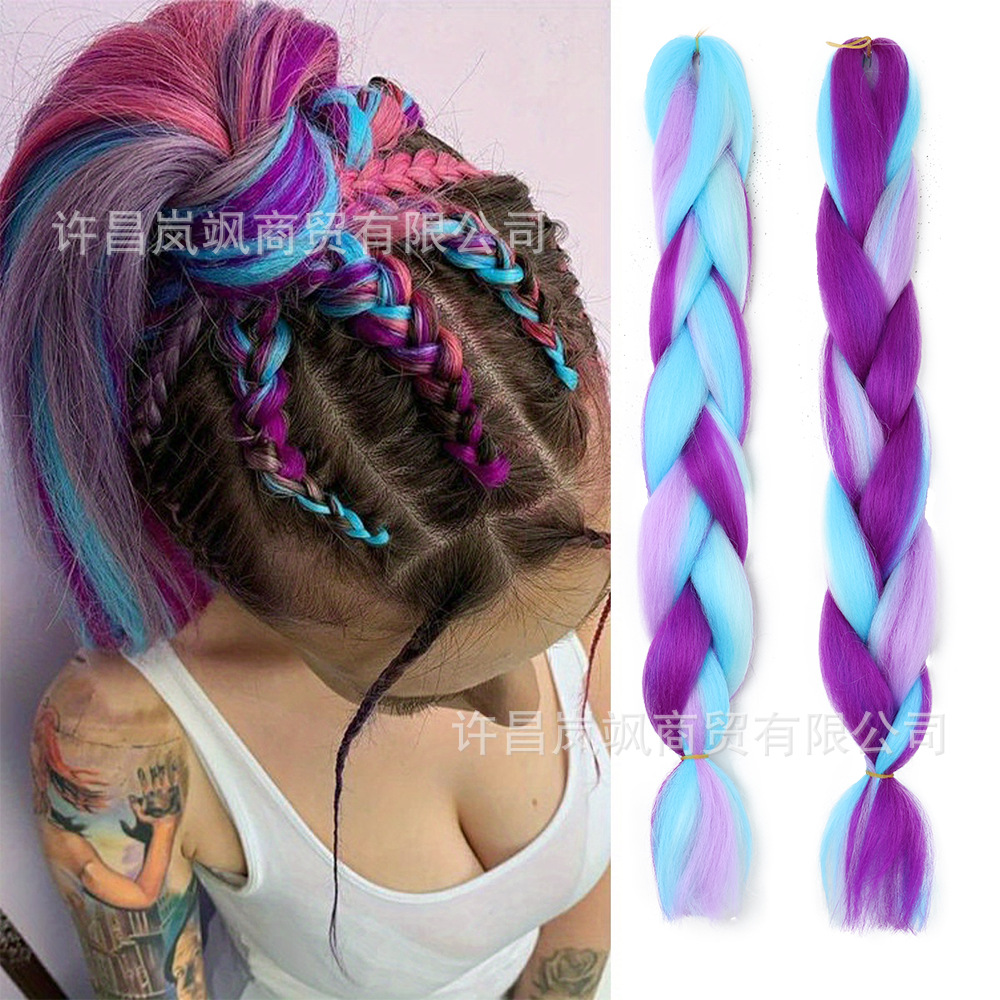 Peluca de trenza grande africana, color, trenza sucia, cuerda para el cabello, degradado, fibra química, trenza grande, reggae, hip-hop, trenza sucia, trenza