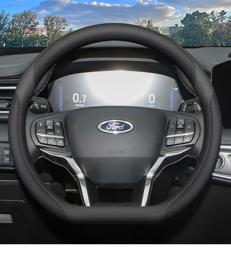 2025 Ford Explorer Steering Wheel Cover Kunlun Crossing Edition Interior Decoration Modification Accessories Sweat-Absorbent Handle Cover
