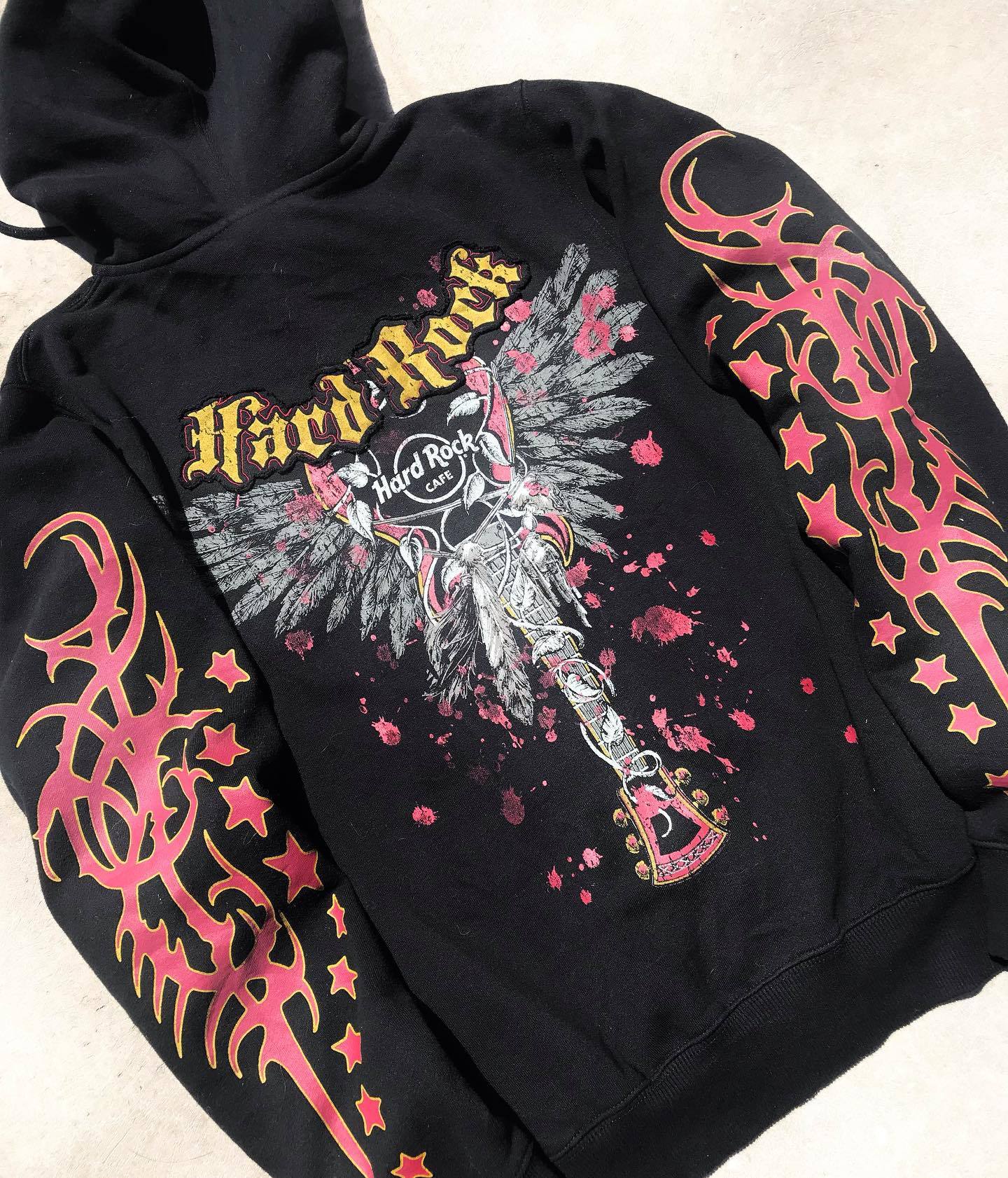 Men's Clothing autumn and winter sweatshirt street retro print embroidery loose plus velvet hooded_voghion.com