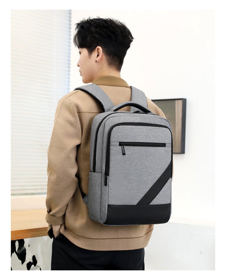New fashionable and simple business backpack, men's large-capacity schoolbag, laptop bag, women's business travel and commuting backpack undefined