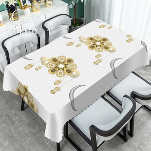 RNPT Ruian [Factory Outlet] New Household Printed Tablecloth Rectangular Tablecloth PVC Waterproof Tablecloth