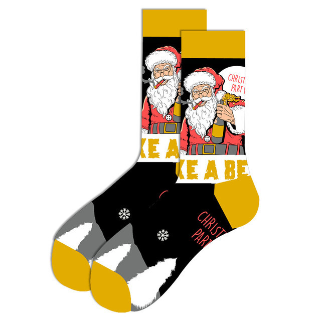 Man Casual Cotton Woman Happy Socks Harajuku Hip Hop Winter Funny Colorful Funny Gift Christmas Socks