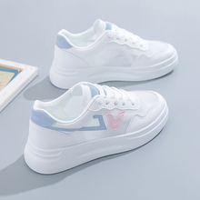 小白鞋女2025新款春夏季薄款女生百搭运动厚底网鞋透气网面休闲鞋