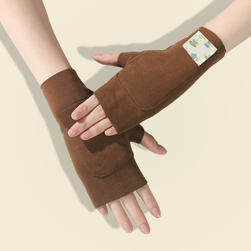 기모 안감 덕융 장갑 (포켓형, 카멜 색상)
