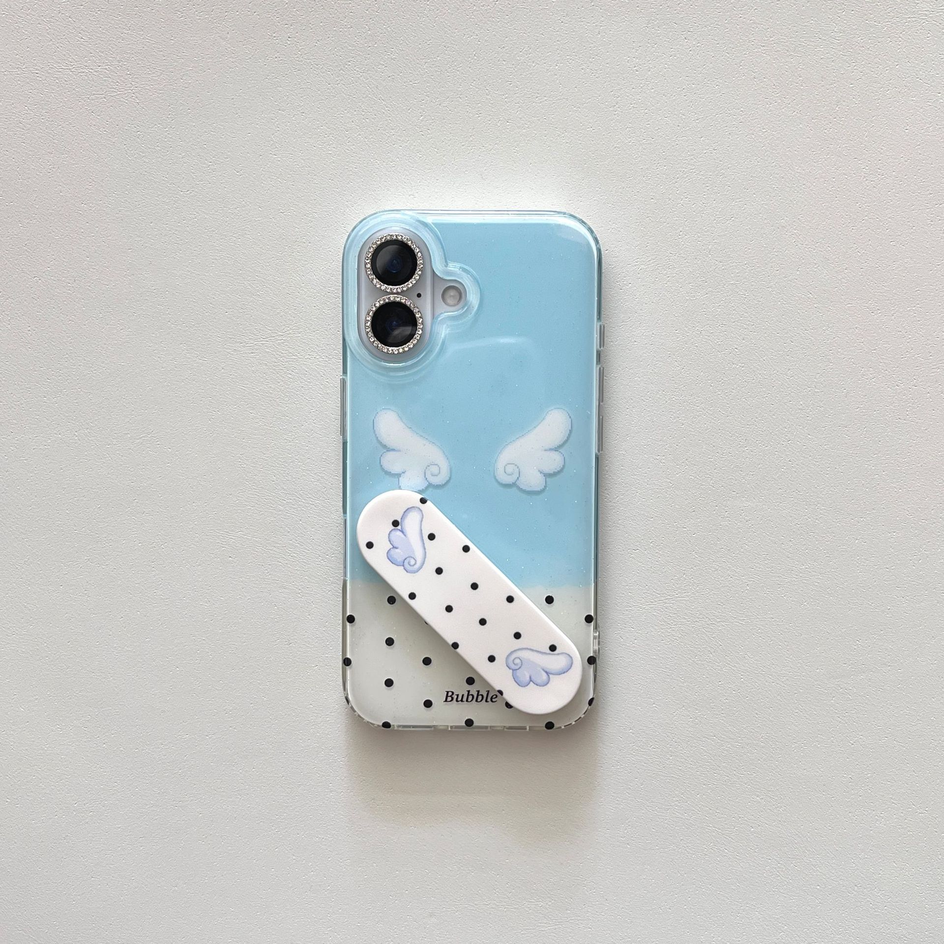 Pequeñas alas azules de lunares frescos para iPhone16 funda para teléfono móvil 15ProMax 14/13 nuevo 16P