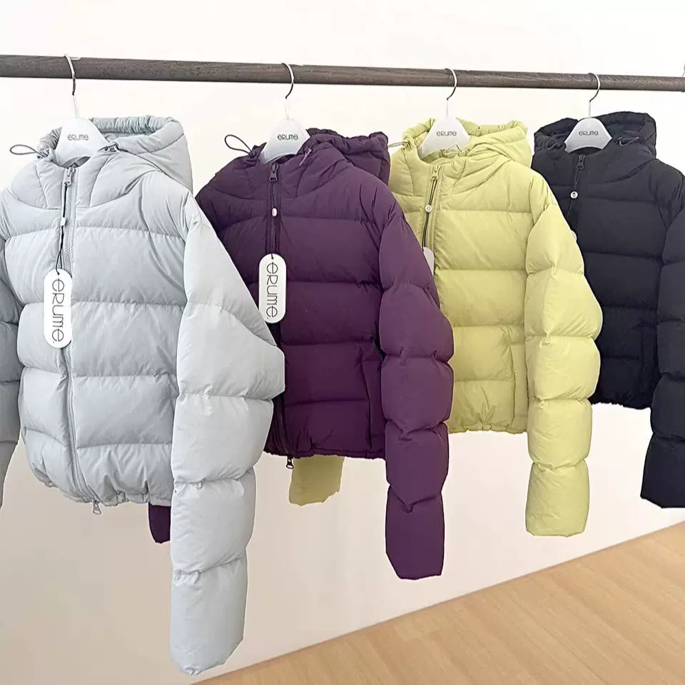 现货 2025冬季新款韩国东大门ER*ME糖果色连帽90白鸭绒羽绒服外套