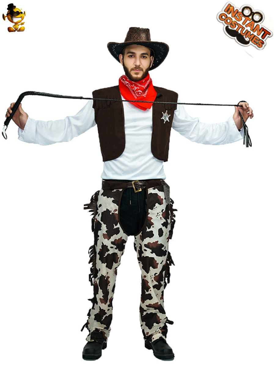 Traje de Halloween partido juego traje etapa traje juego vestido traje adulto masculino occidental Denim traje
