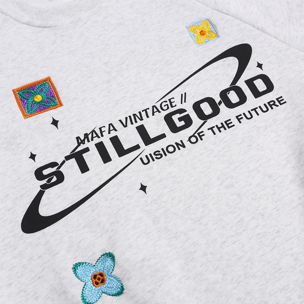 American Street Style Embroidered Letter Crew Neck Sweatshirt Loose Casual Long Sleeve Pullover Vibe Spring Autumn Men's_voghion.com