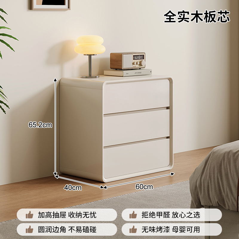 Cloud porcelana madera maciza armario de tocador una en una mesa de maquillaje dormitorio moderno simple 2025 nuevo gabinete de almacenamiento trasero de cama