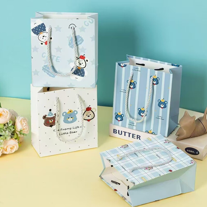 Gift Bag Manufacturer, Fresh and Cute Cartoon Style Gift Tote Bags, Medium-Sized Holiday and Birthday Gift Bags, Wholesale Gift Bag Manufacturer, Fresh and Cute Cartoon Style Gift Tote Bags, Medium-Sized Holiday and Birthday Gift Bags, Wholesale