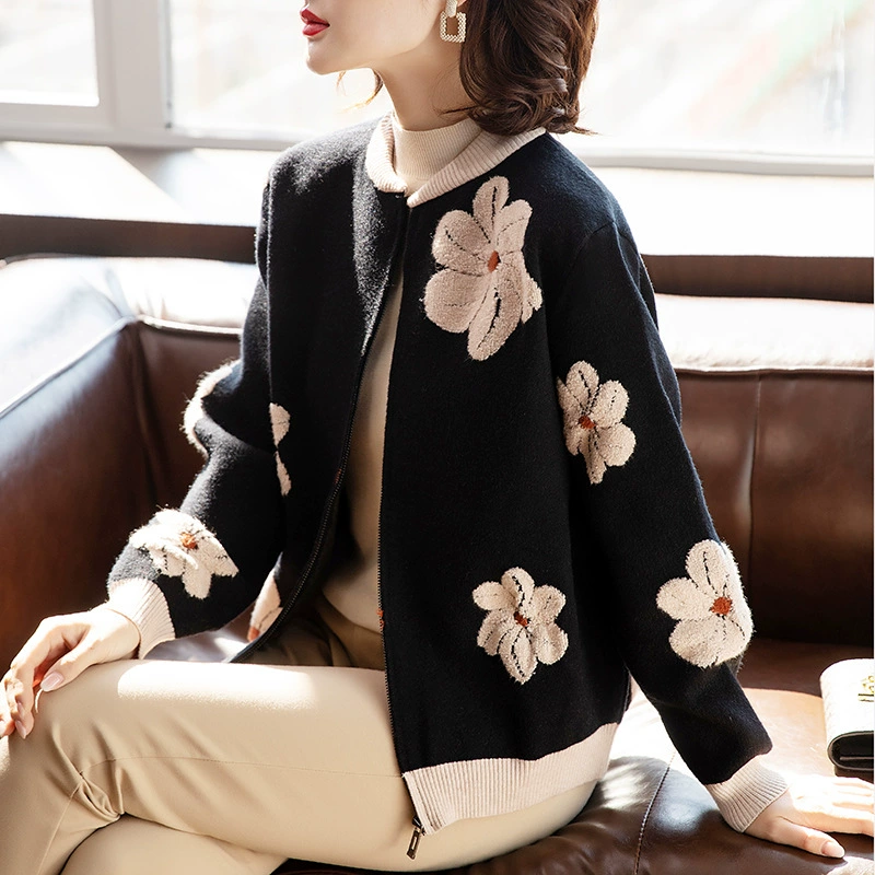 Короткое пальто для матери в западном стиле, весенняя одежда для женщин среднего возраста, вязаная куртка, новинка 2022, весенне-осенний Элегантный Топ для женщин среднего и пожилого возраста