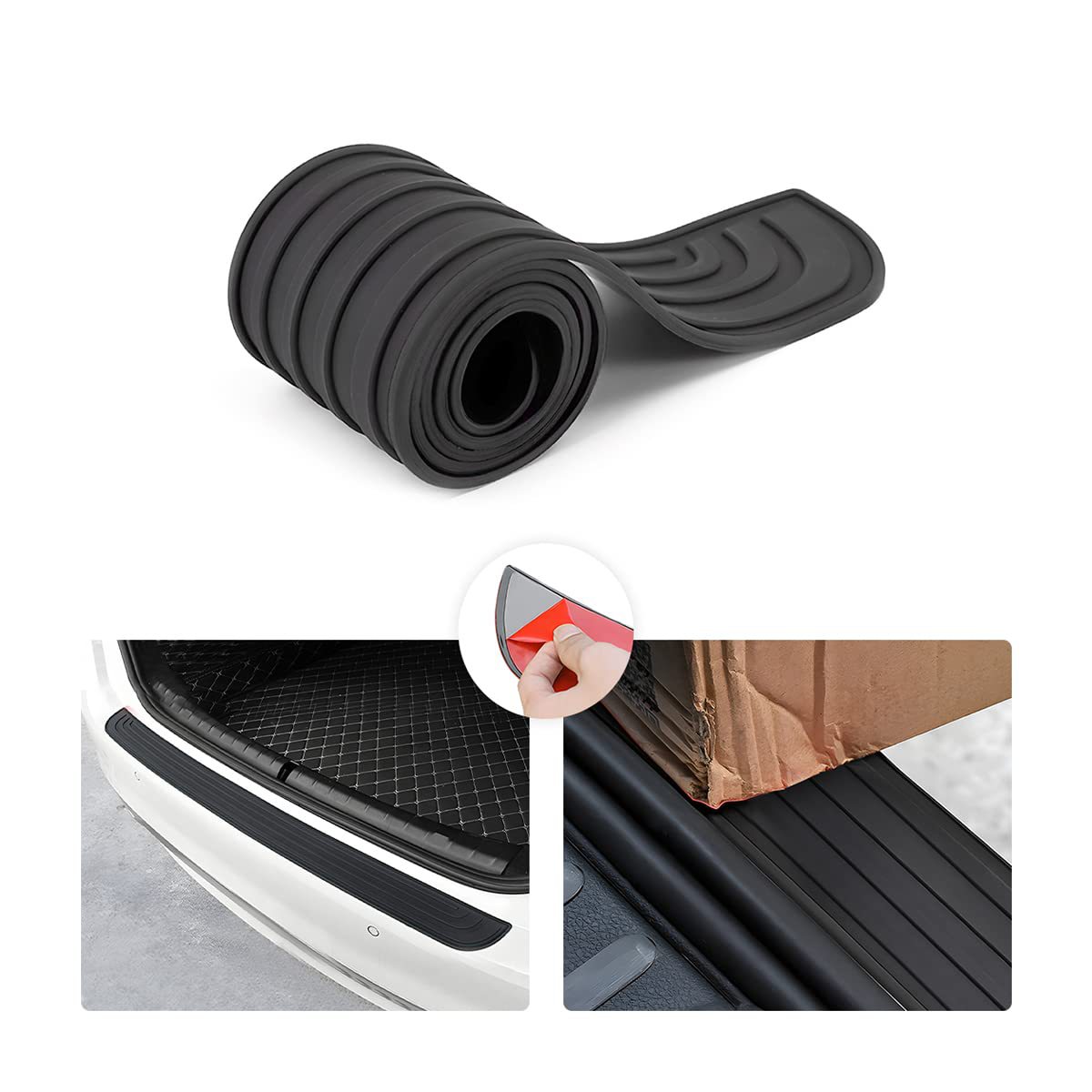 Puerta del maletero del coche alféizar tronco trasero Tira protectora portón trasero parachoques protector anticolisión antiarañazos etiqueta protectora