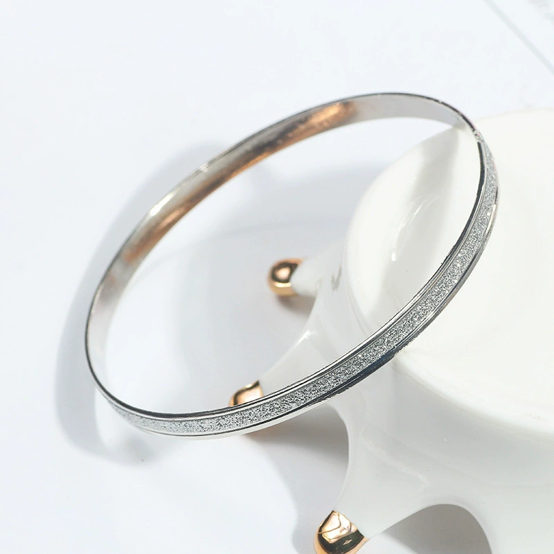 Модный аксессуар, матовое золотое браслет, корейский стиль, розовое золото, Aliexpress