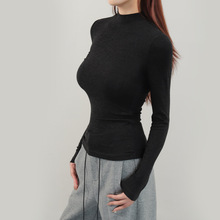 抖音爆款羊绒半高领打底衫女秋冬修身美肤衣百搭保暖发热打底秋衣