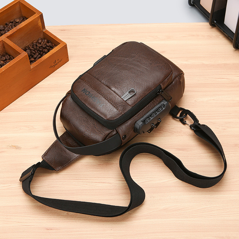 Men's chest bag, crossbody bag, anti-theft waist bag, outdoor sports bag, men's bag, crossbody bag, high-end cycling storage bag undefined