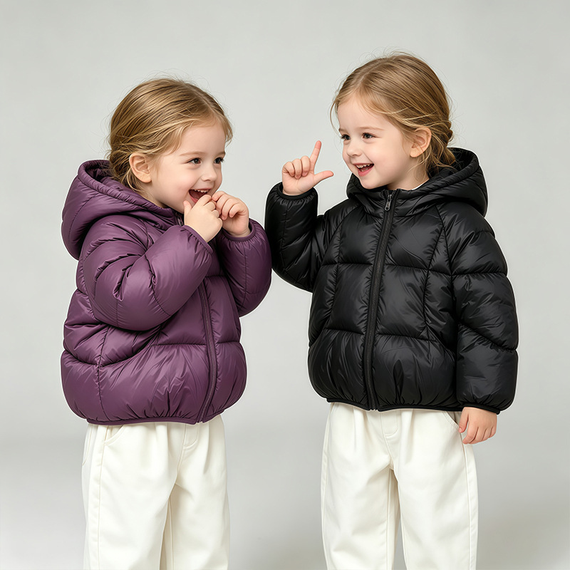 2026 nuevo abrigo de invierno para niños ropa de algodón de invierno ligera y delgada ropa de algodón de invierno gruesa ropa de algodón corta