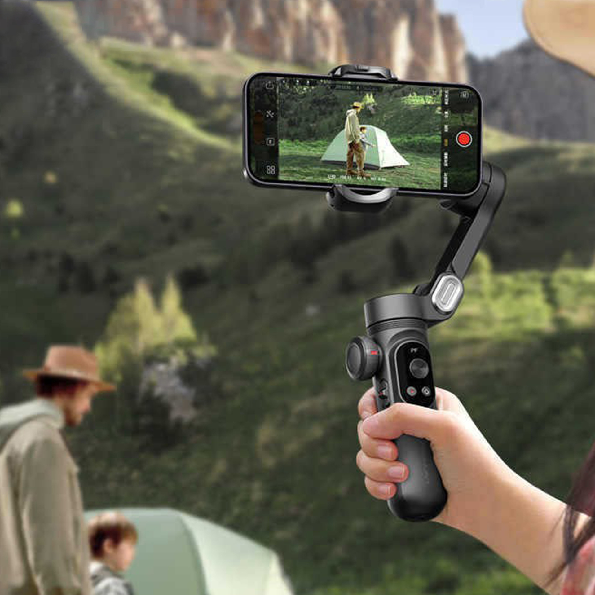 Estabilizador de teléfonos móviles de tres ejes Ochuan SMART X Estabilizador de teléfonos móviles inteligente de seguimiento de video popularidad en línea en vivo vlog shooting