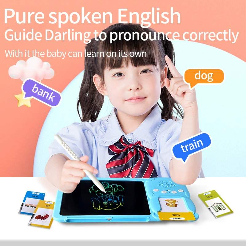 Early education learning machine with talking card reader, 8.5″, English content packs