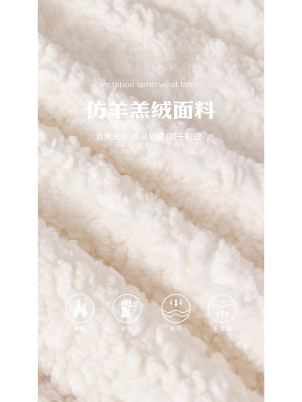 白色冬天短款摇粒绒加绒厚外套女秋冬羊羔绒小个子羊羔绒毛毛上衣|undefined