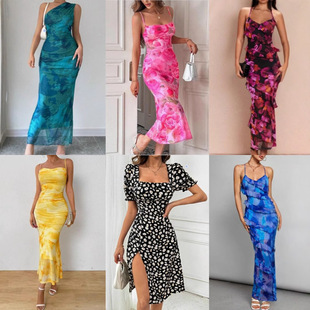 2025 Cross-border Foreign Trade Women's Jacket Dress Amazon Summer New Ladies gown Factory Supply
