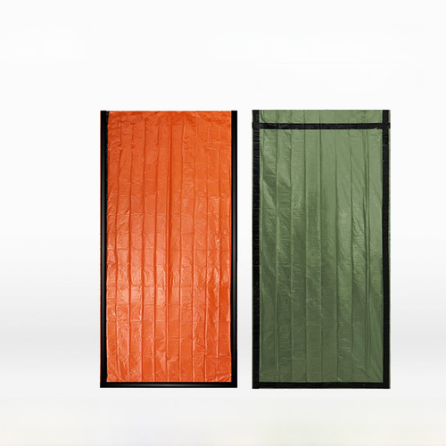 Outdoor envelope-style emergency sleeping bag, travel multi-purpose PE aluminum film emergency blanket, tent travel warm anti-cold blanket