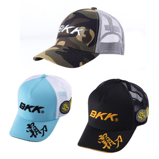 Bkk Embroidered Sun Protection Four-Season Peaked Hat Luya Fishing Sea Fishing Rock Fishing Luya Breathable Mesh Sun Baseball Cap