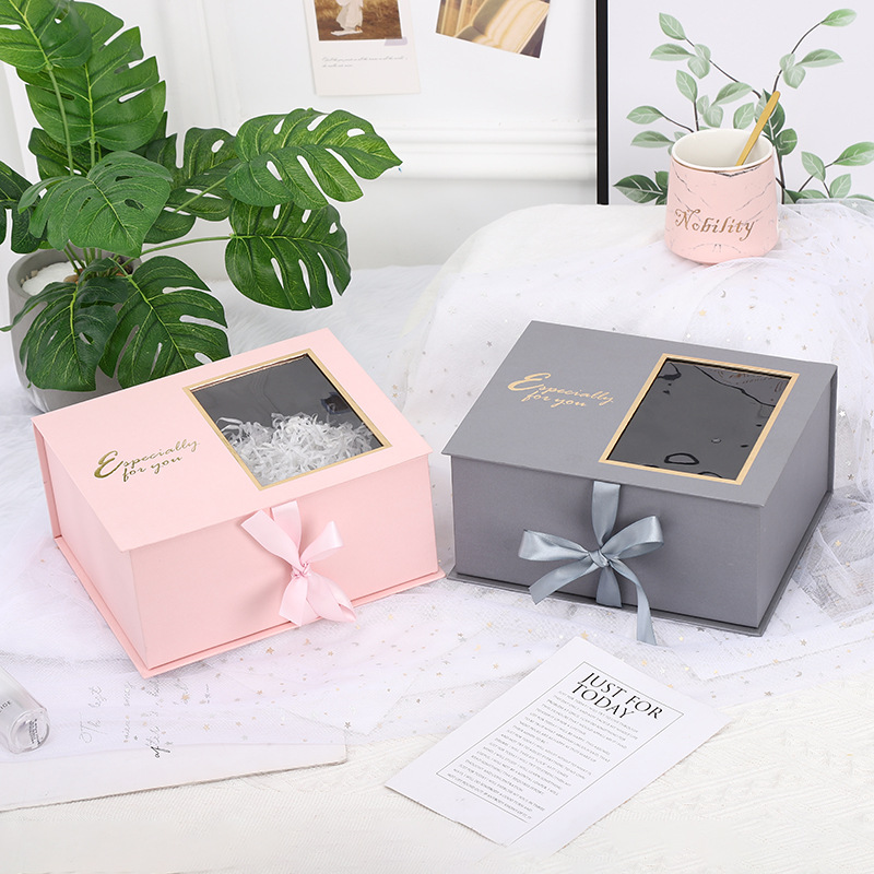 新款精美伴手禮盒 蝴蝶結禮品盒開窗禮盒 廠家直供可批發禮盒
