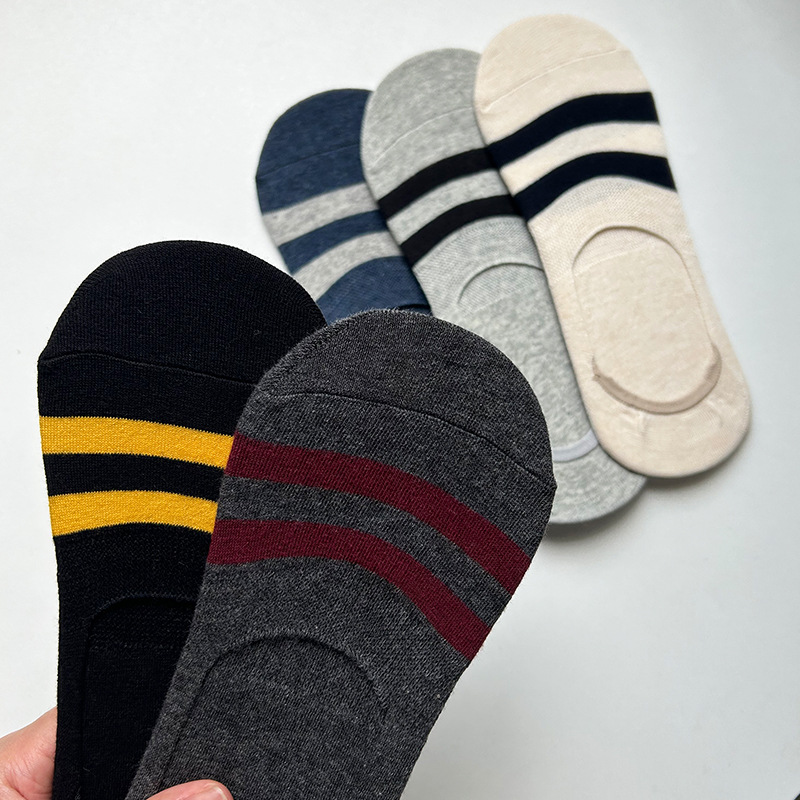 Calcetines de hombre calcetines de hombre absorbentes de sudor boca baja calcetines invisibles antideslizantes tacón verano Delgado calcetines de barco de hombre fábrica al por mayor