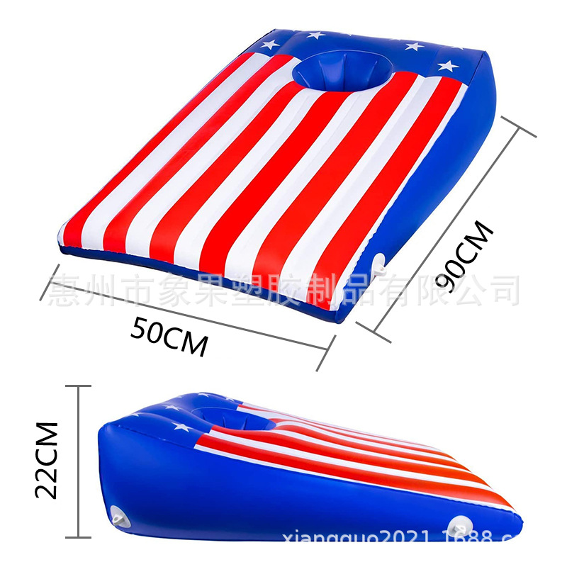 Factory PVC inflatable sandbag game throwing floating row children adult bean bag throwing beach lawn game bean bag