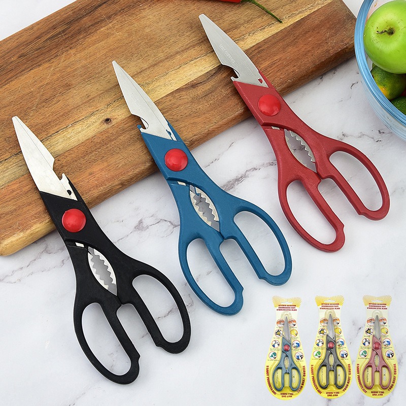 Tijeras de acero inoxidable poderosas tijeras de flores tijeras de cocina tijeras de acero inoxidable tijeras de costura tijeras de coser tijeras de mango de Goma doméstica tijeras