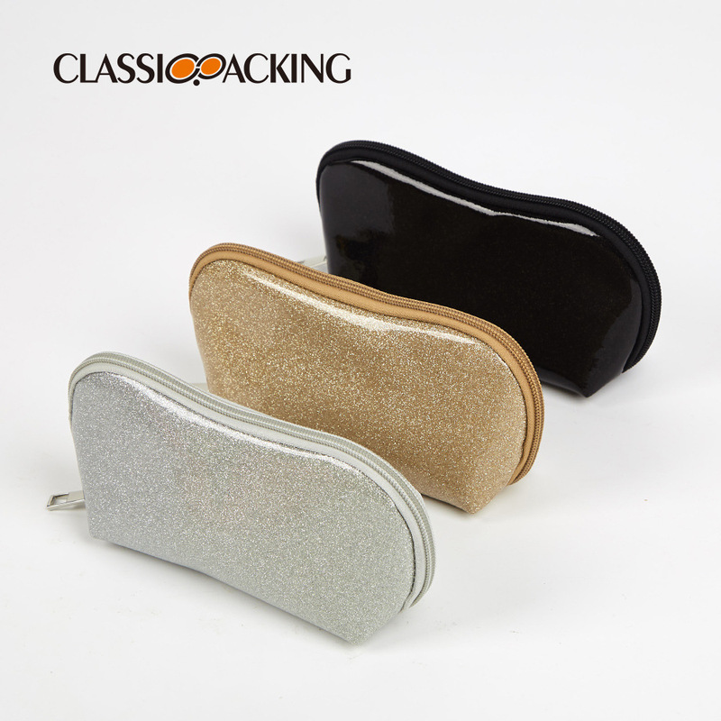 2026 New Fashion Sequined Pvc Soft Zipper Eyeglasses Storage Bag Optical Reading Glasses Case Custom-Made