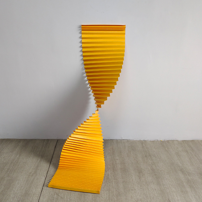 Papel corrugado largo de boda rojo decoración de fondo de escena de boda origami ondulado decoración de techo de sala de bodas de boda