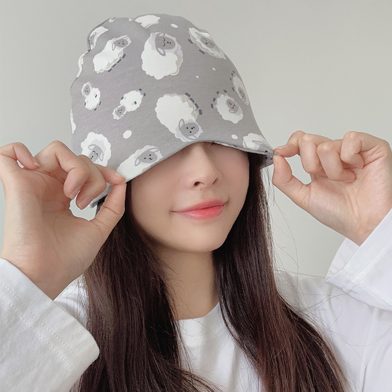 Discharged confinement cap postpartum spring and autumn women's maternity hat pure cotton spring and summer thin face-looking small fashion confinement headscarf