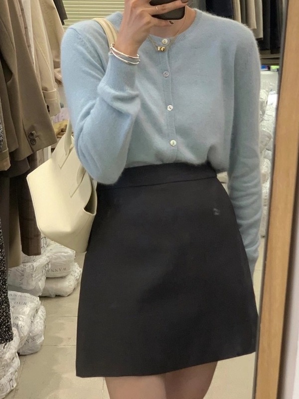 浣熊毛春秋新款圆领紫色短款针织小款开衫宽松外穿毛衣外套女|undefined