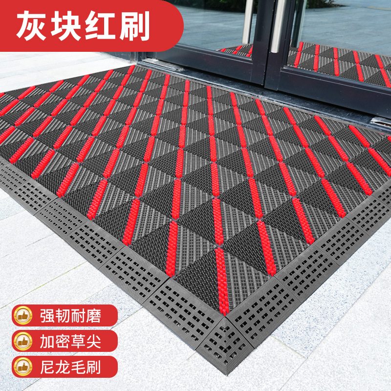 그레이 블록 레드 브러쉬 [싱글 브러쉬]