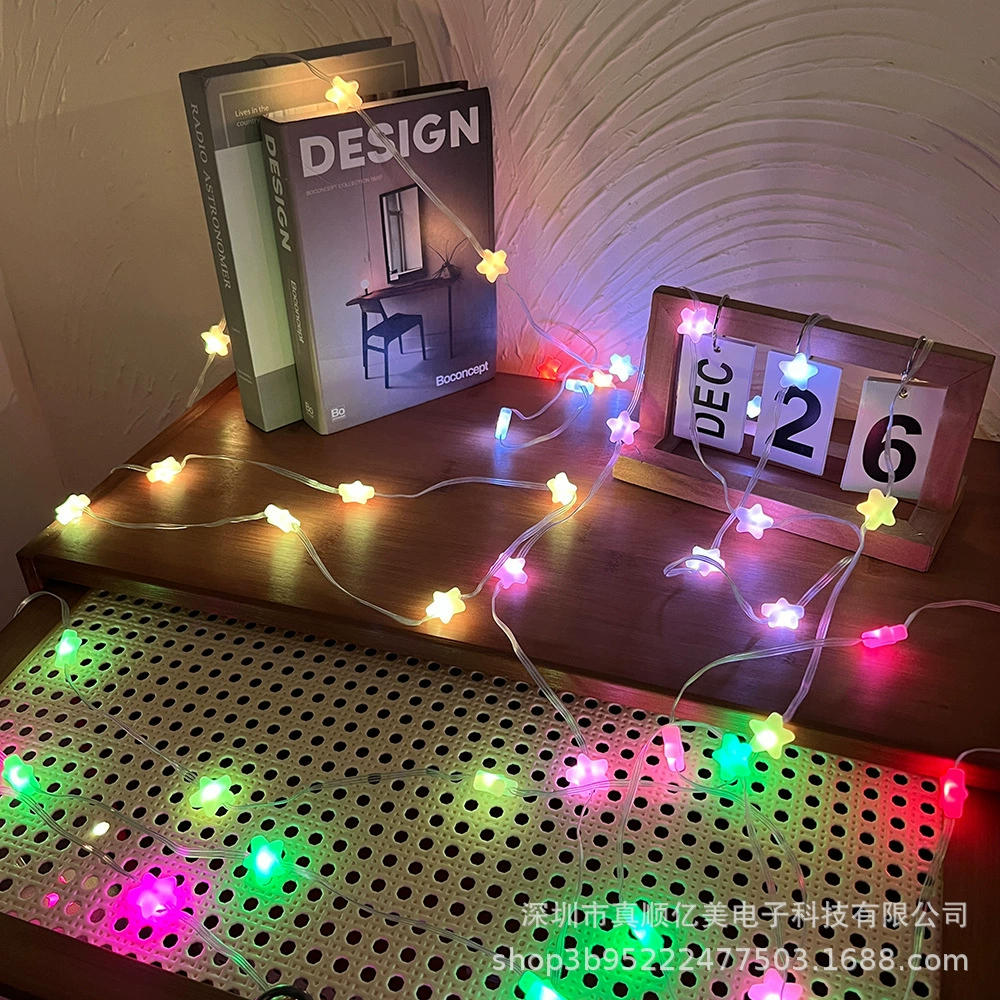 Светодиодный пятиконечный звездный световой струнный светильник открытый кемпинг палатка атмосфера струнный светильник рождественский праздничный интерьер декоративный светильник