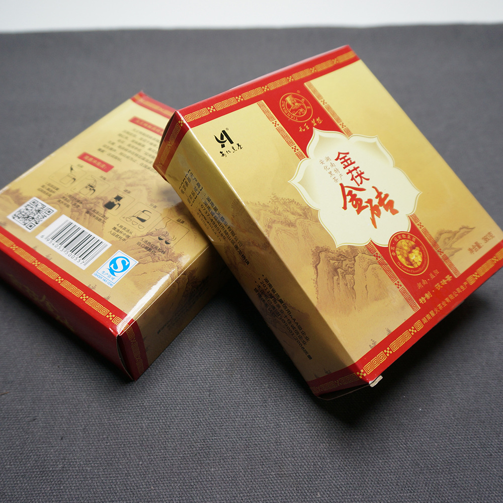 Authentic Yiyang Anhua Dark Tea 2013 Aged Jin Hua Fu Brick Anhua Dark Tea 380g Border Trade Brick from Xinjiang and Qinghai