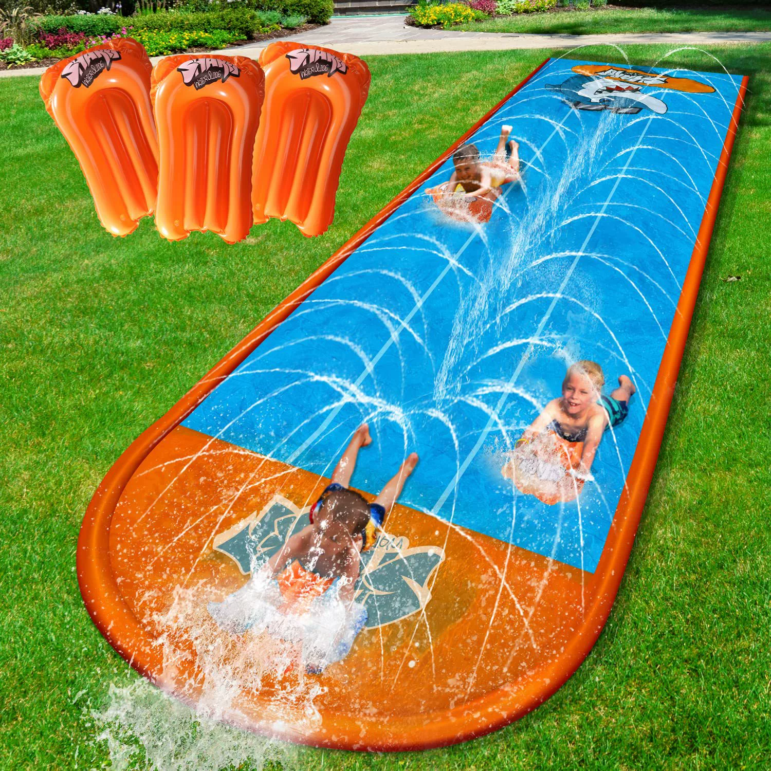 inflatable водяной горка, акула игра в воде, игрушка