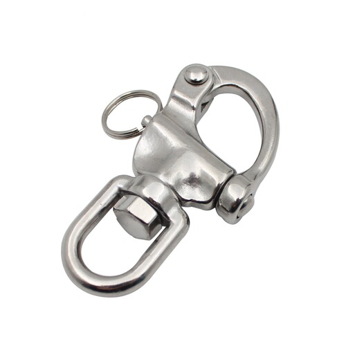Stainless steel 304 316-turn rotating spring shackle snap shackle hand-operated quick-release shackle hook