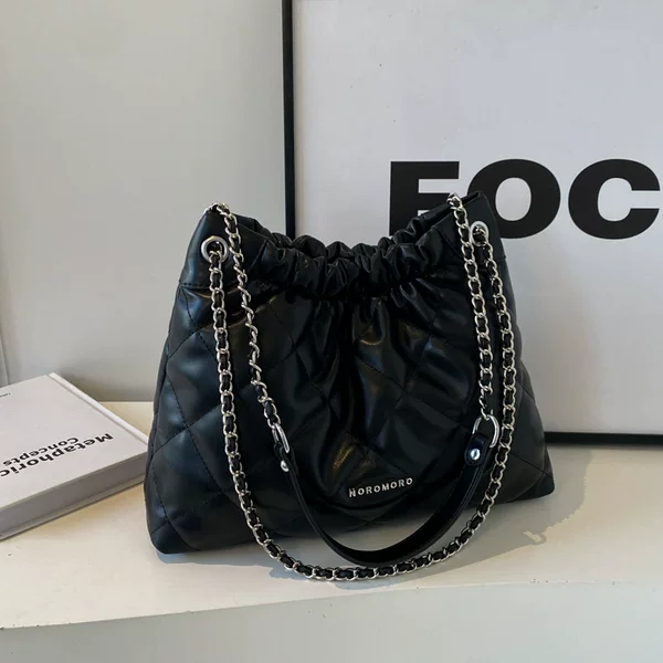 Garbage Bag bag niche design 2024 new summer chain western style all-match single shoulder rhombus large bag underarm bag