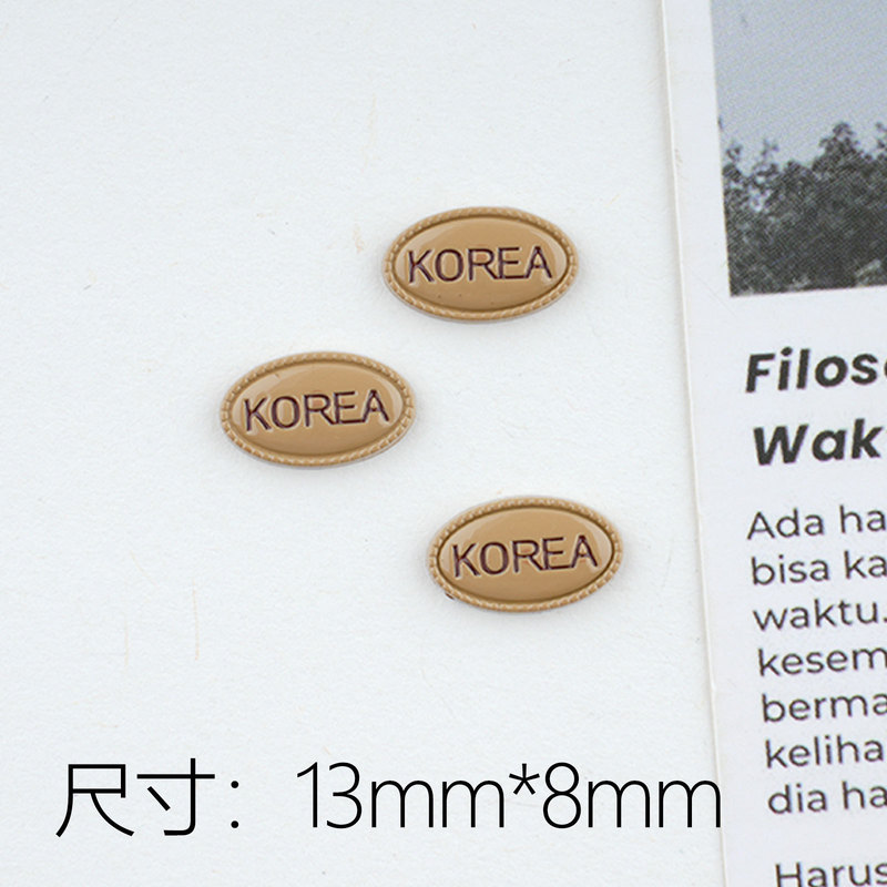 韩国东大门复古彩色英文字母合金配件diy发夹饰品手机壳手工贴片|undefined