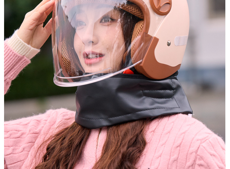3C Electric Vehicle Helmet for Men, Women, and Children, Winter Warm Fleece-Lined Thickened Windproof Helmet